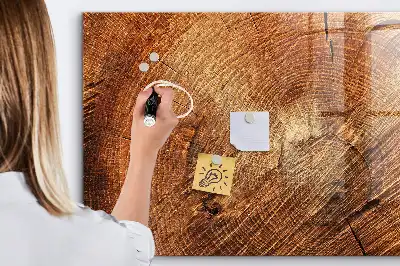 Beschreibbare Magnettafel für die Küche im Design Alter Baumstamm