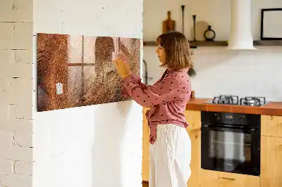 Beschreibbare Magnettafel für die Küche im Design Alter Baumstamm