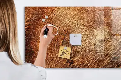 Beschreibbare Magnettafel für die Küche im Design Alter Baumstamm