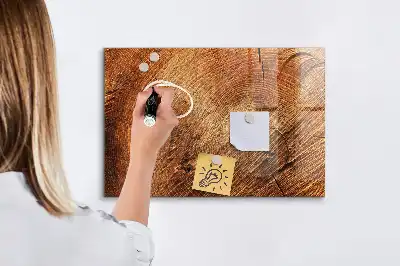 Beschreibbare Magnettafel für die Küche im Design Alter Baumstamm