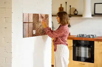 Beschreibbare Magnettafel für die Küche im Design Alter Baumstamm