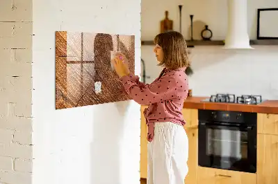 Magnettafel aus Holz dekorativ und beschreibbar