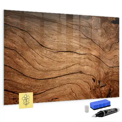 Beschreibbare Magnettafel für die Küche im Design Altes Holz