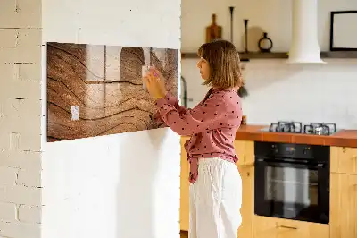 Beschreibbare Magnettafel für die Küche im Design Altes Holz