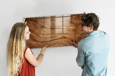 Beschreibbare Magnettafel für die Küche im Design Altes Holz