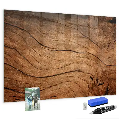 Beschreibbare Magnettafel für die Küche im Design Altes Holz