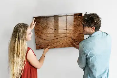 Beschreibbare Magnettafel für die Küche im Design Altes Holz