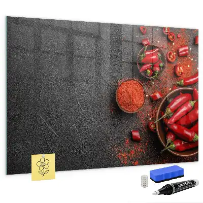 Magnettafel beschreibbar rote Paprika