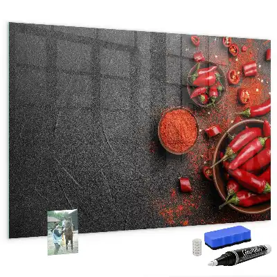 Magnettafel beschreibbar rote Paprika