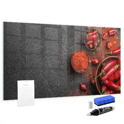 Magnettafel beschreibbar rote Paprika