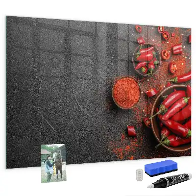 Magnettafel beschreibbar rote Paprika