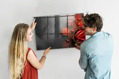 Magnettafel beschreibbar rote Paprika