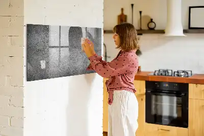 Beschreibbare Magnettafel für die Küche im Industriewand Design