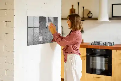Beschreibbare Magnettafel für die Küche im Industriewand Design