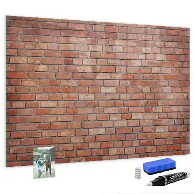 Magnettafel beschreibbar im Ziegelwand Design