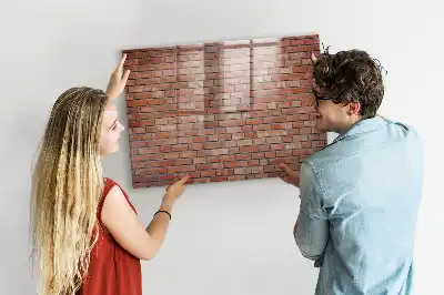 Magnettafel beschreibbar im Ziegelwand Design