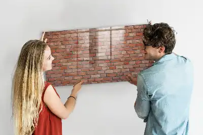 Magnettafel beschreibbar im Ziegelwand Design