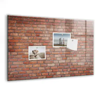 Magnettafel beschreibbar im Ziegelwand Design
