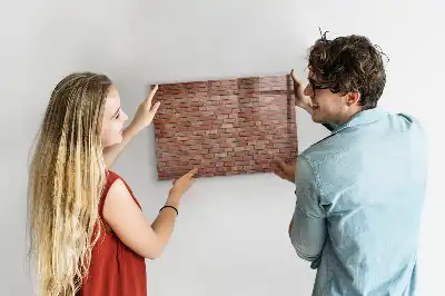 Magnettafel beschreibbar im Ziegelwand Design