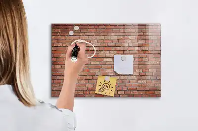 Magnettafel beschreibbar im Ziegelwand Design