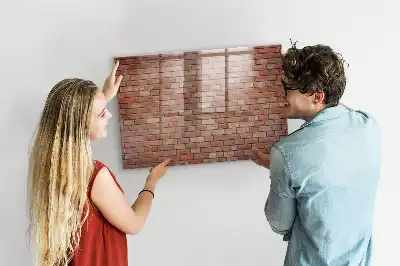 Magnettafel beschreibbar im Ziegelwand Design