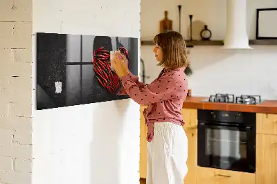Magnettafel beschreibbar in Herzform mit Paprika-Motiv