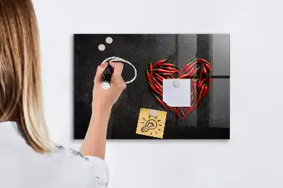 Magnettafel beschreibbar in Herzform mit Paprika-Motiv
