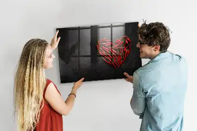 Magnettafel beschreibbar in Herzform mit Paprika-Motiv