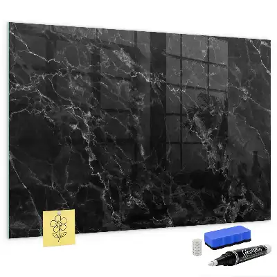 Beschreibbare Magnettafel in dunkler Marmoroptik