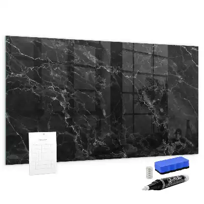 Beschreibbare Magnettafel in dunkler Marmoroptik