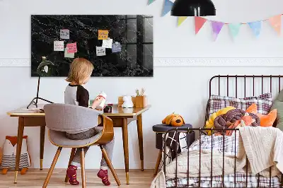 Beschreibbare Magnettafel in dunkler Marmoroptik