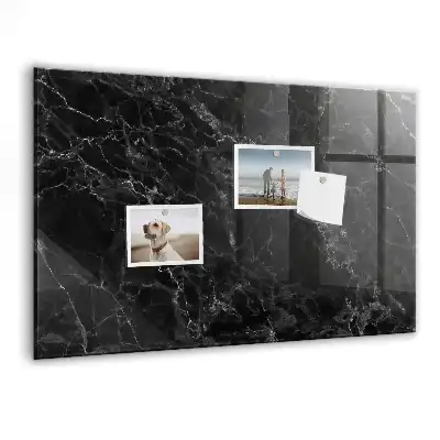 Beschreibbare Magnettafel in dunkler Marmoroptik