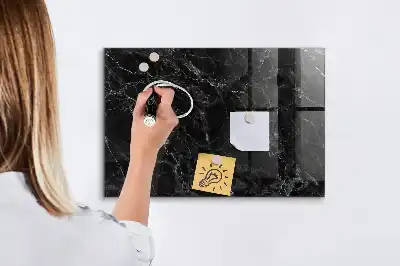 Beschreibbare Magnettafel in dunkler Marmoroptik