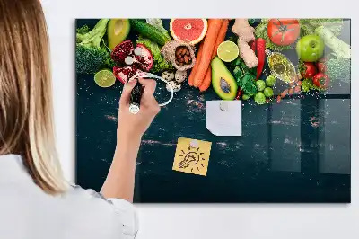 Magnettafel Gemüse auf dem Tisch beschreibbare Ausführung