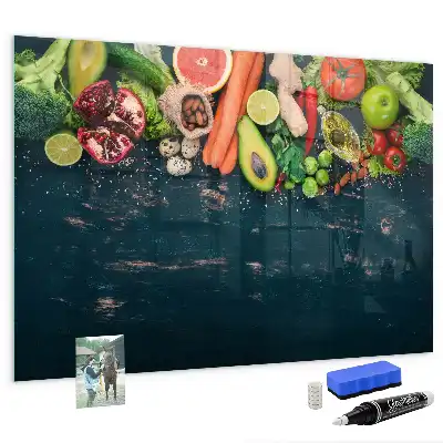Magnettafel Gemüse auf dem Tisch beschreibbare Ausführung