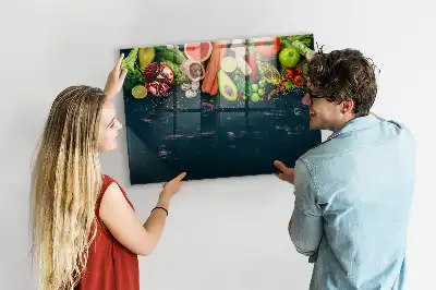 Magnettafel Gemüse auf dem Tisch beschreibbare Ausführung