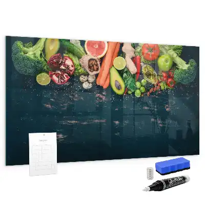 Magnettafel Gemüse auf dem Tisch beschreibbare Ausführung