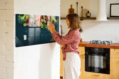 Magnettafel Gemüse auf dem Tisch beschreibbare Ausführung