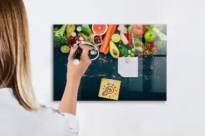 Magnettafel Gemüse auf dem Tisch beschreibbare Ausführung