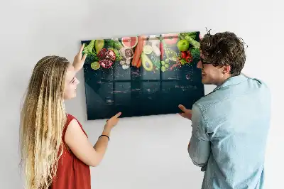 Magnettafel Gemüse auf dem Tisch beschreibbare Ausführung