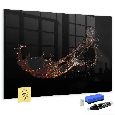 Beschreibbare Magnettafel für die Küche als Motiv Verschüttetes Getränk