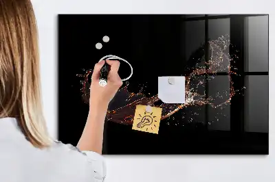 Beschreibbare Magnettafel für die Küche als Motiv Verschüttetes Getränk