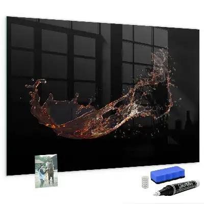 Beschreibbare Magnettafel für die Küche als Motiv Verschüttetes Getränk