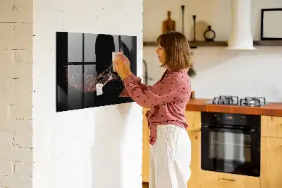 Beschreibbare Magnettafel für die Küche als Motiv Verschüttetes Getränk