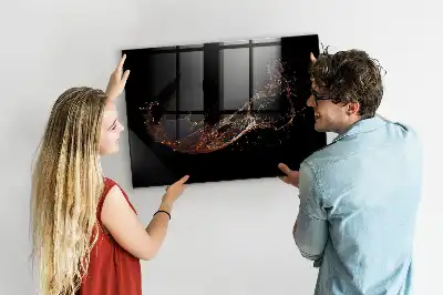 Beschreibbare Magnettafel für die Küche als Motiv Verschüttetes Getränk