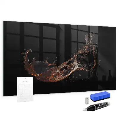 Beschreibbare Magnettafel für die Küche als Motiv Verschüttetes Getränk