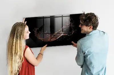 Beschreibbare Magnettafel für die Küche als Motiv Verschüttetes Getränk