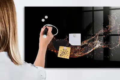 Beschreibbare Magnettafel für die Küche als Motiv Verschüttetes Getränk