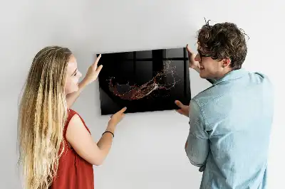 Beschreibbare Magnettafel für die Küche als Motiv Verschüttetes Getränk
