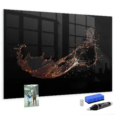 Beschreibbare Magnettafel für die Küche als Motiv Verschüttetes Getränk